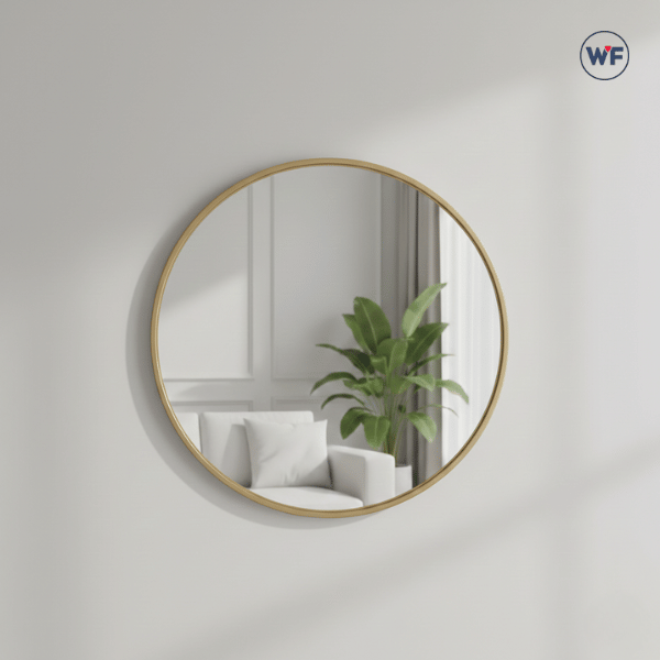 Round Wall Mirror Rose Gold